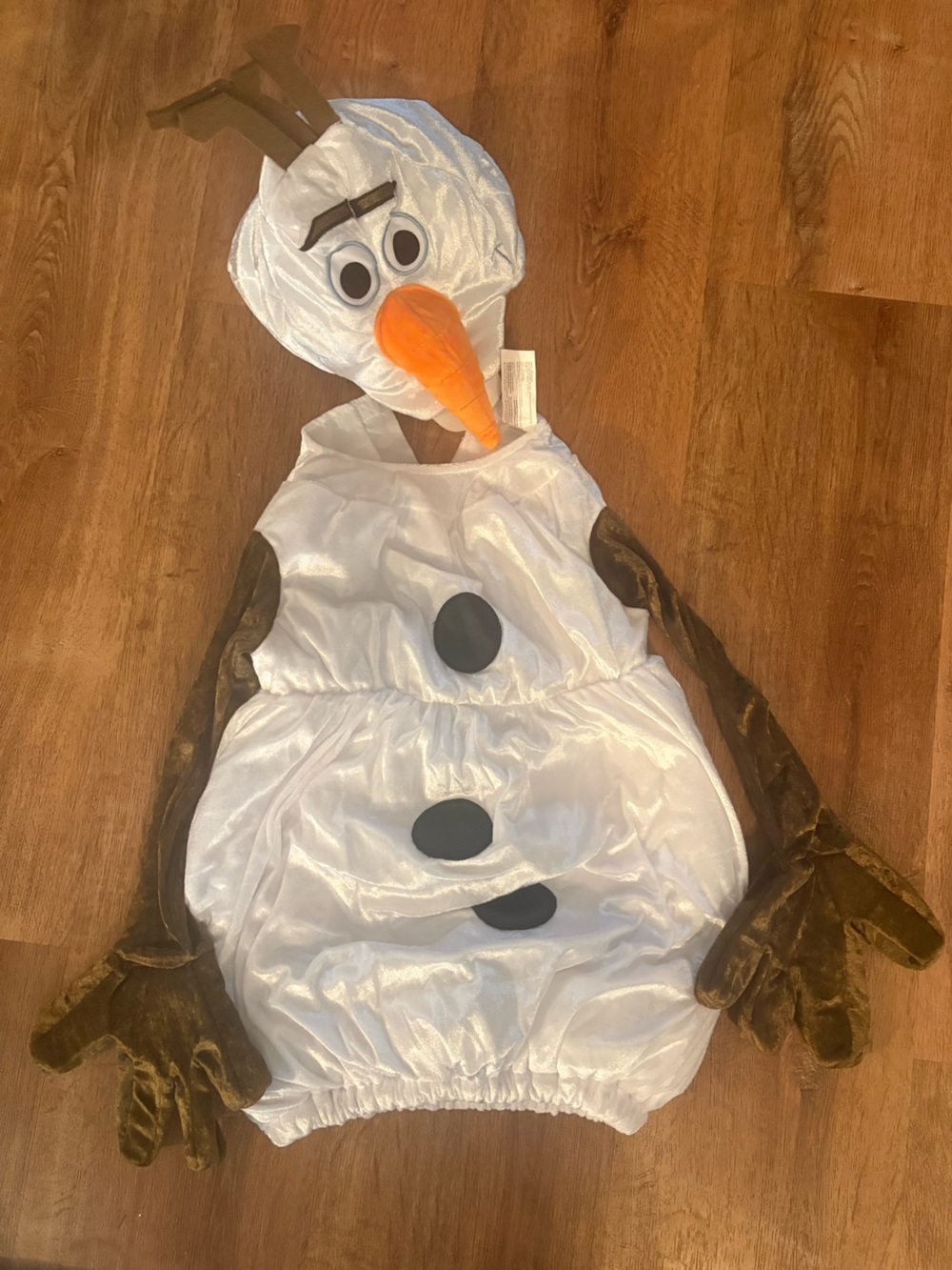 Olaf-Inspired White & Brown Kids Snowman Costume